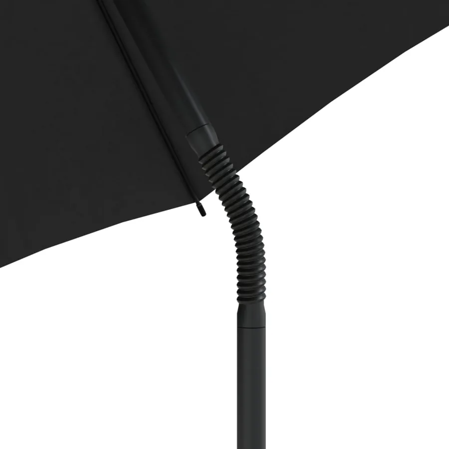 Canapé de jardin 2 places avec parasol et tabourets beige rotin - 10