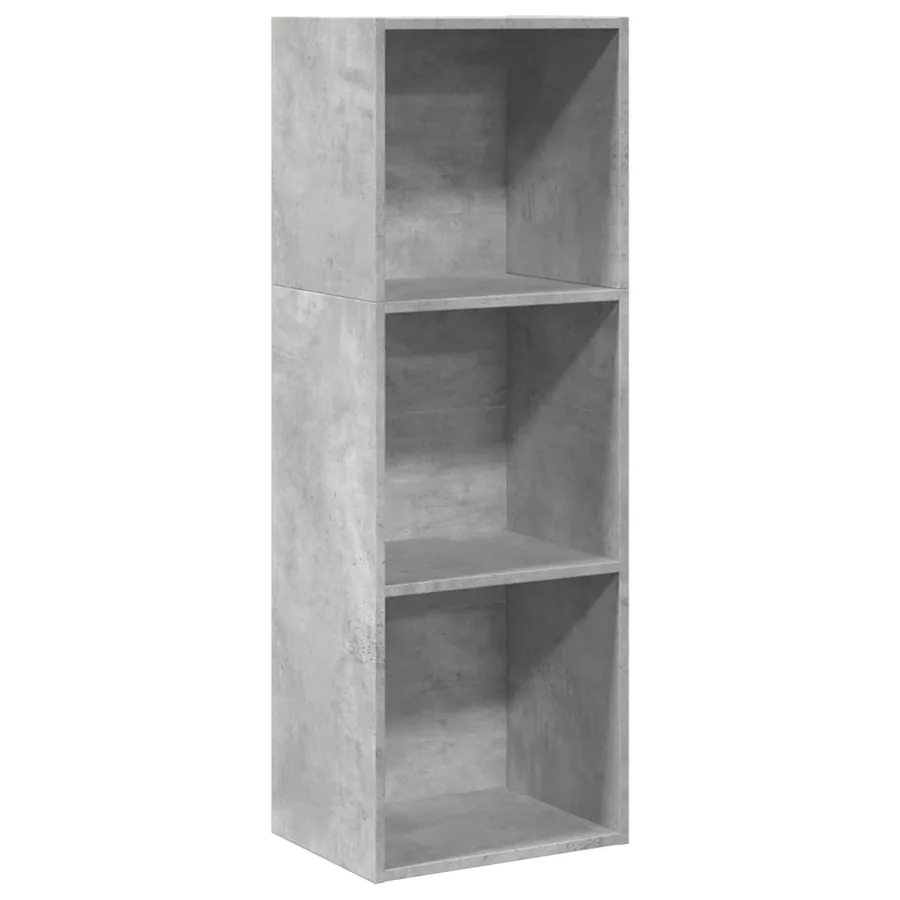 Bibliothèque gris béton 40x30x114 cm bois d'ingénierie - 2