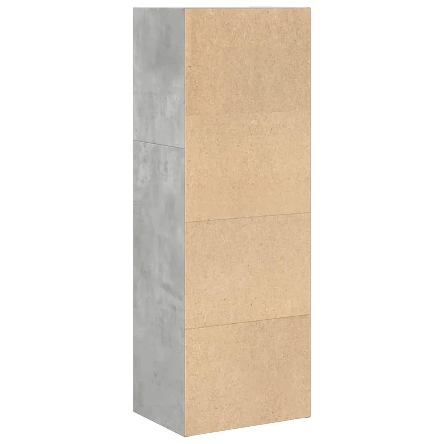 Bibliothèque gris béton 40x30x114 cm bois d'ingénierie - 5