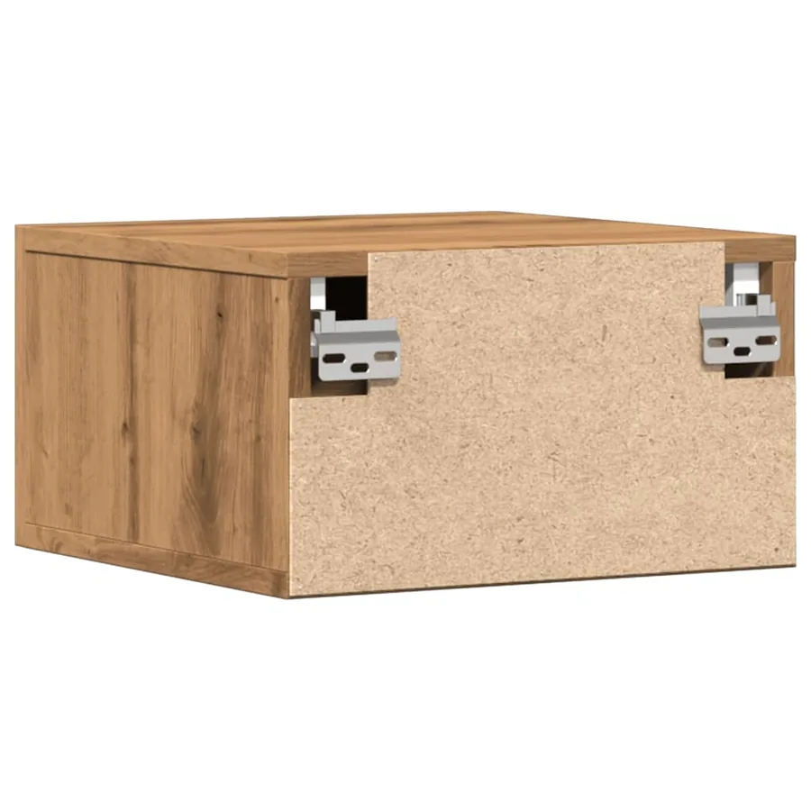 Tables de chevet murales 2 pcs chêne artisanal 35x35x20 cm - 6