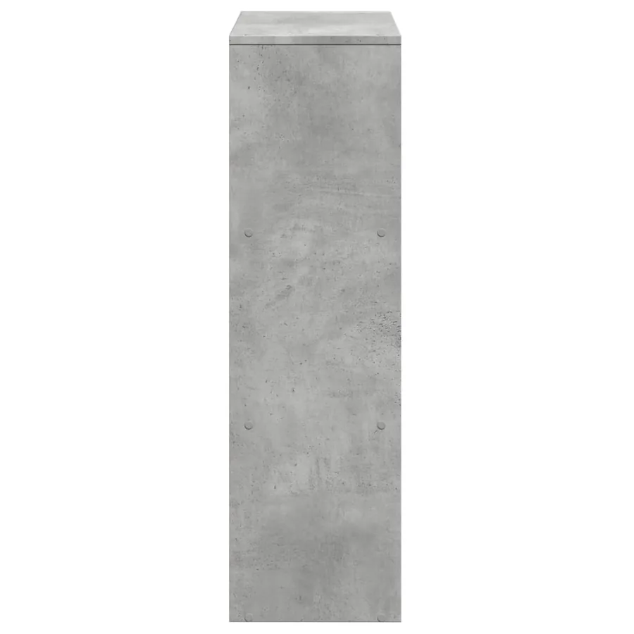 Étagère séparatrice de pièce à 3 niveaux gris béton 99x29x99 cm - 7