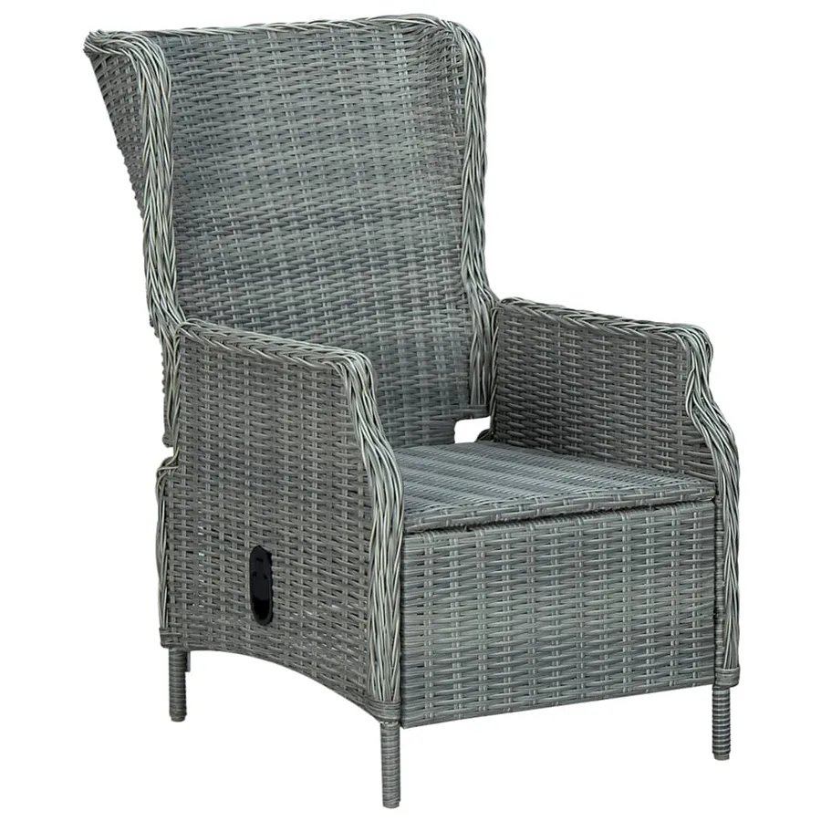 Ensemble à manger 9 pcs avec coussins résine tressée gris clair - 3