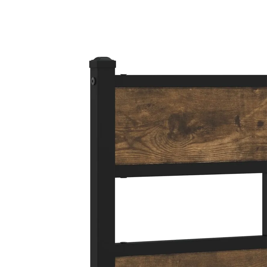 Cadre de lit sans matelas chêne fumé 140x200 cm bois ingénierie - 8