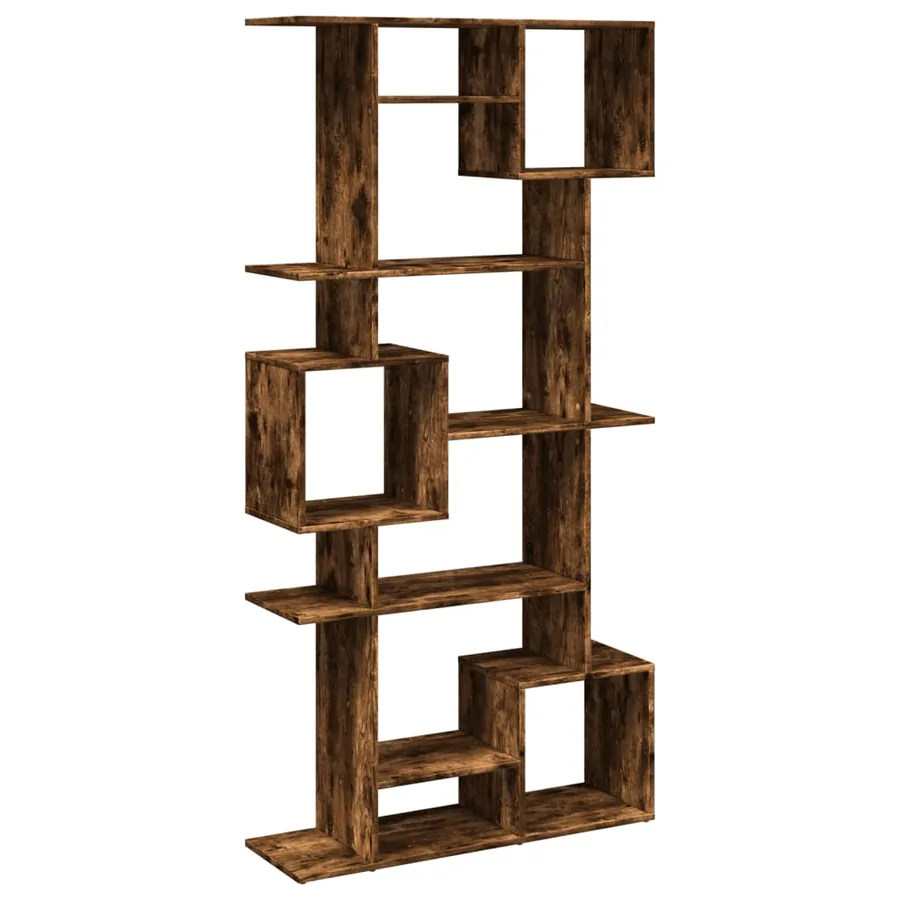 Bibliothèque chêne fumé 92x29x188 cm bois d'ingénierie - 2