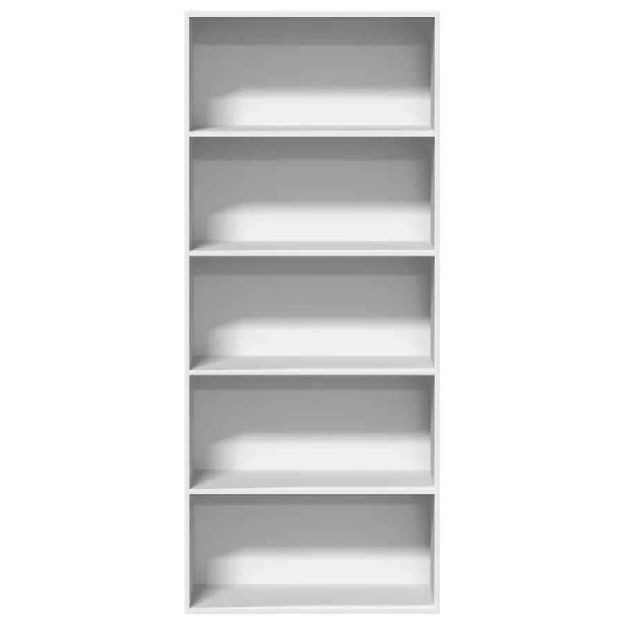 Bibliothèque blanc 80x30x189 cm bois d'ingénierie - 4