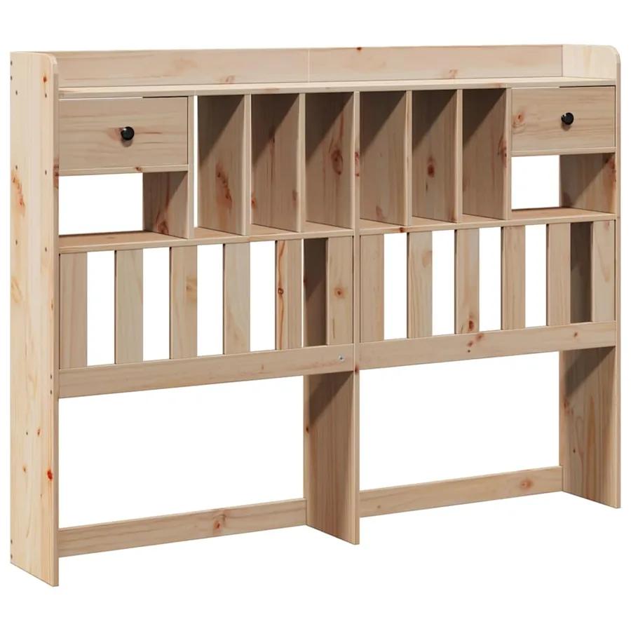 Tête de lit avec rangement 140 cm bois massif de pin - 2