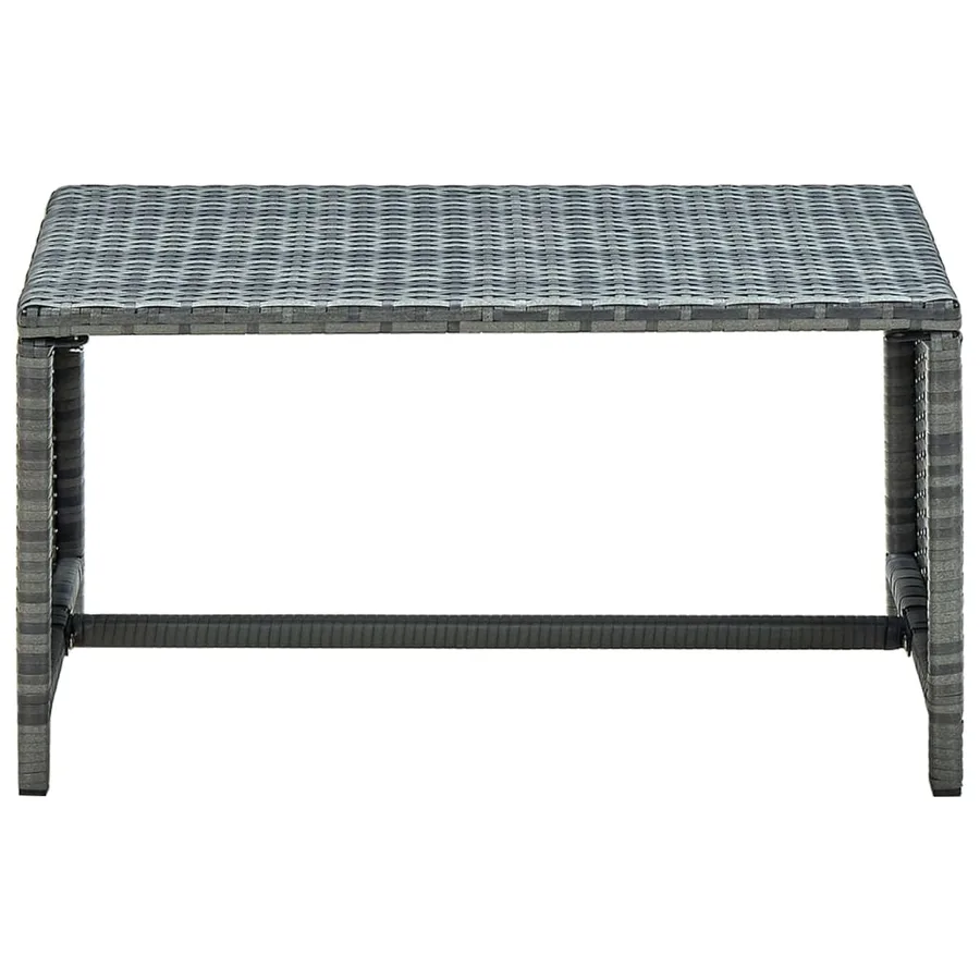 Salon de jardin 4 pcs avec coussins résine tressée gris - 7