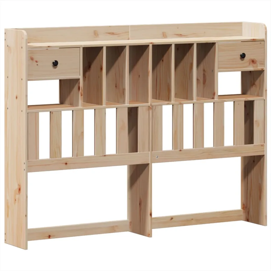 Cadre de lit sans matelas 140x190 cm bois de pin massif - 6