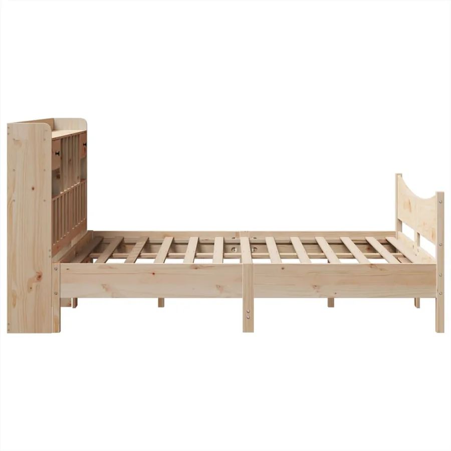 Cadre de lit sans matelas 140x190 cm bois de pin massif - 7
