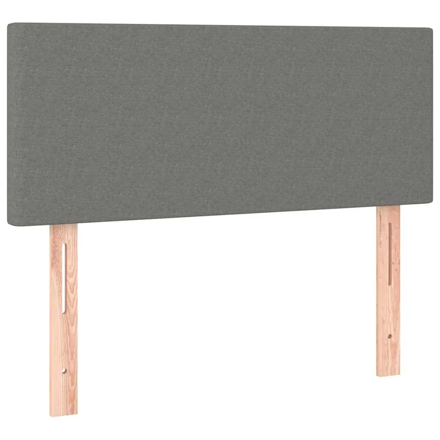 Sommier à lattes de lit avec matelas Gris foncé 80x200 cm Tissu - 6