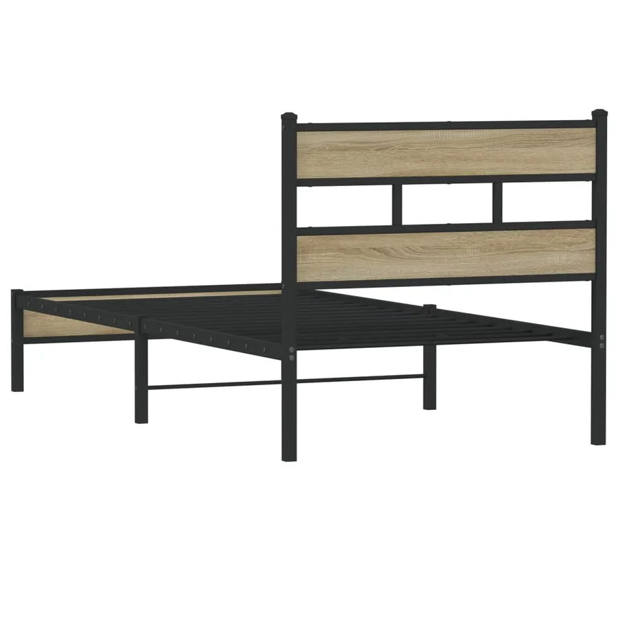 Cadre de lit sans matelas chêne sonoma 100x200 cm - 6