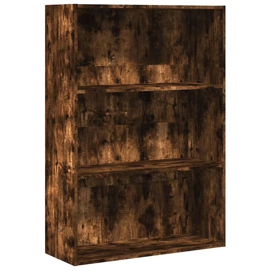 Bibliothèque chêne fumé 80x30x114 cm bois d'ingénierie - 2