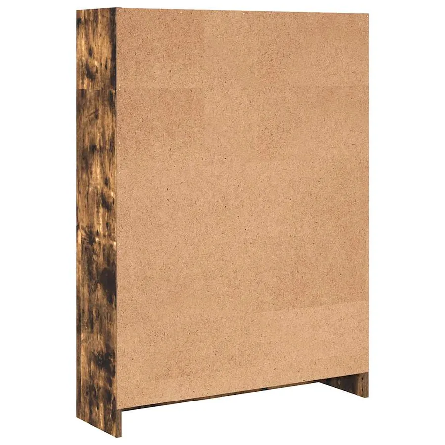 Bibliothèque chêne fumé 80x24x109 cm bois d'ingénierie - 5