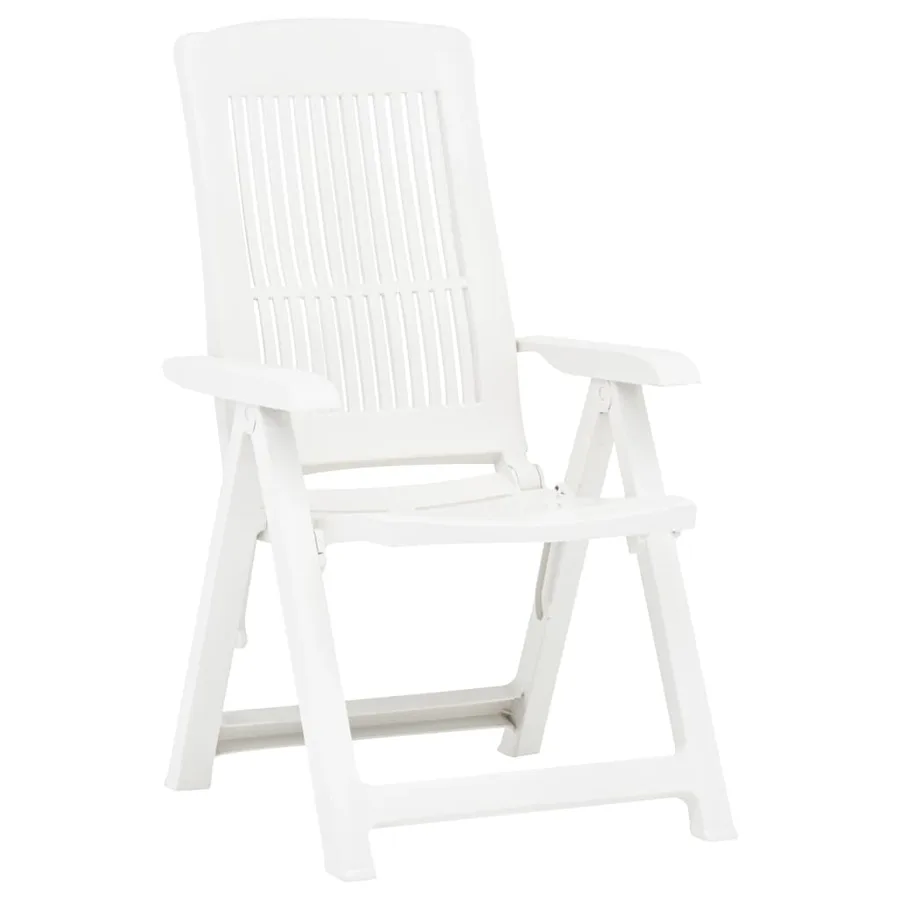 Chaises inclinables de jardin lot de 2 Plastique Blanc - 2