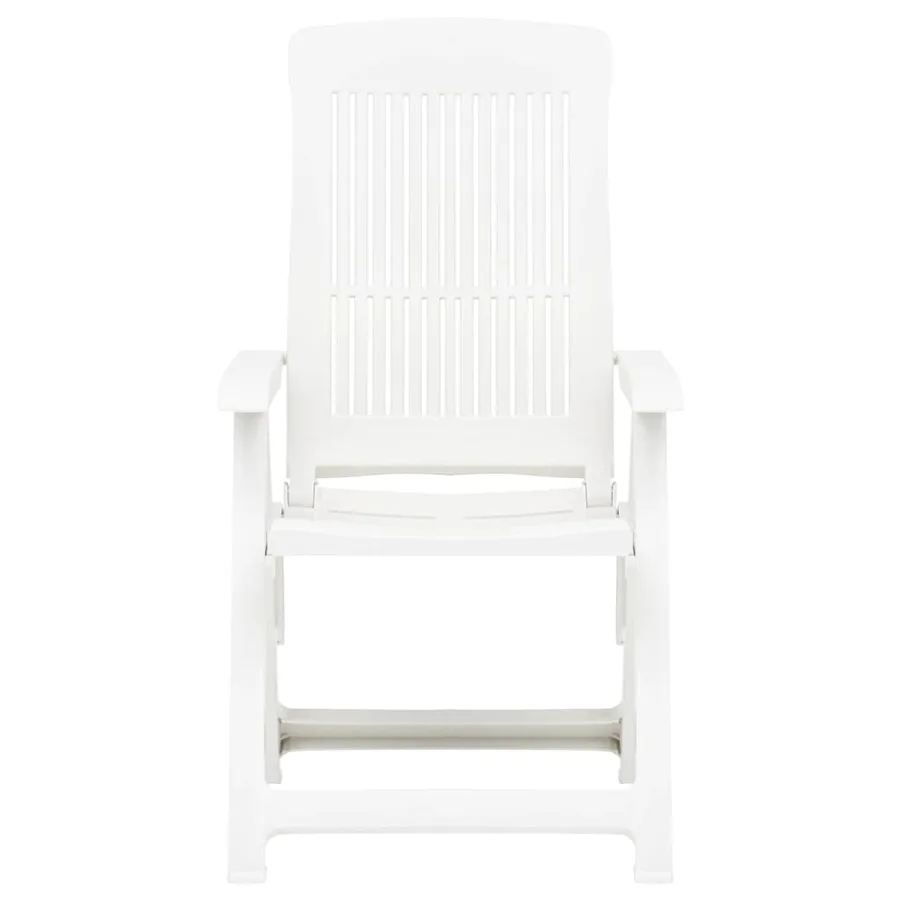 Chaises inclinables de jardin lot de 2 Plastique Blanc - 3