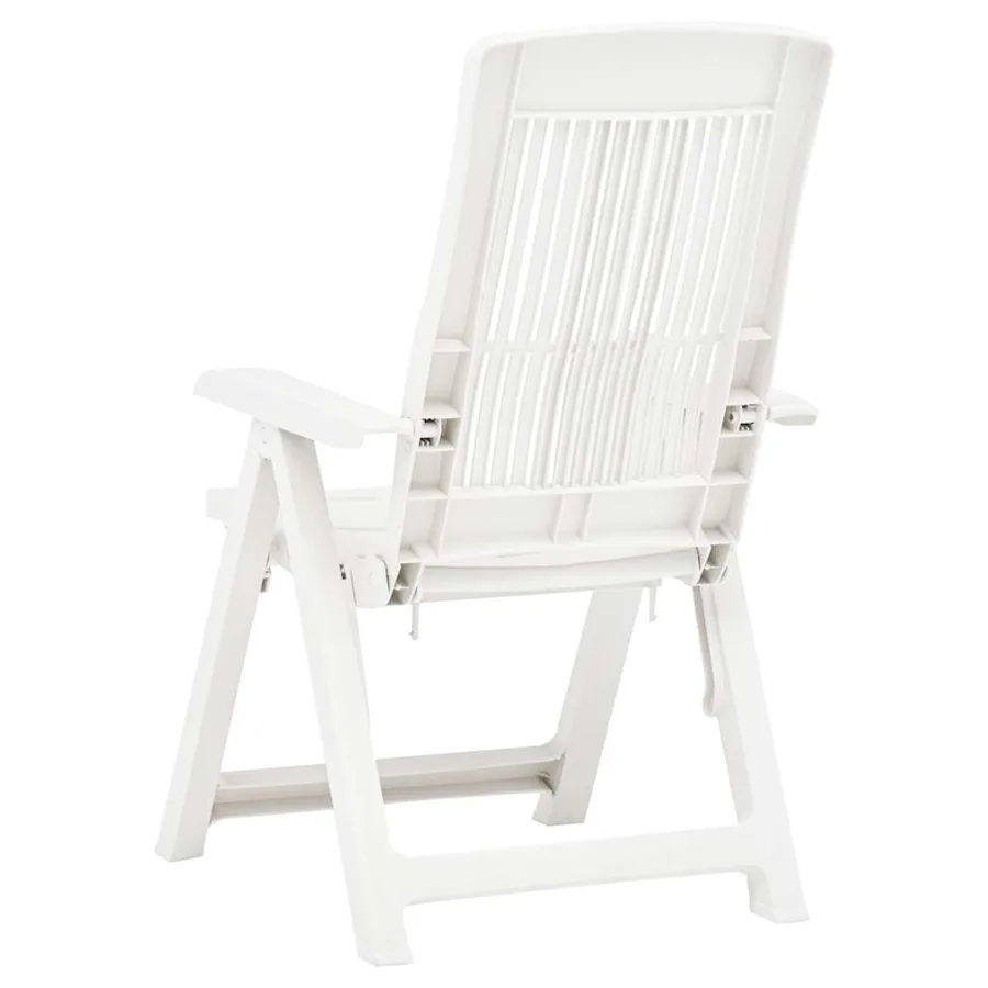 Chaises inclinables de jardin lot de 2 Plastique Blanc - 6