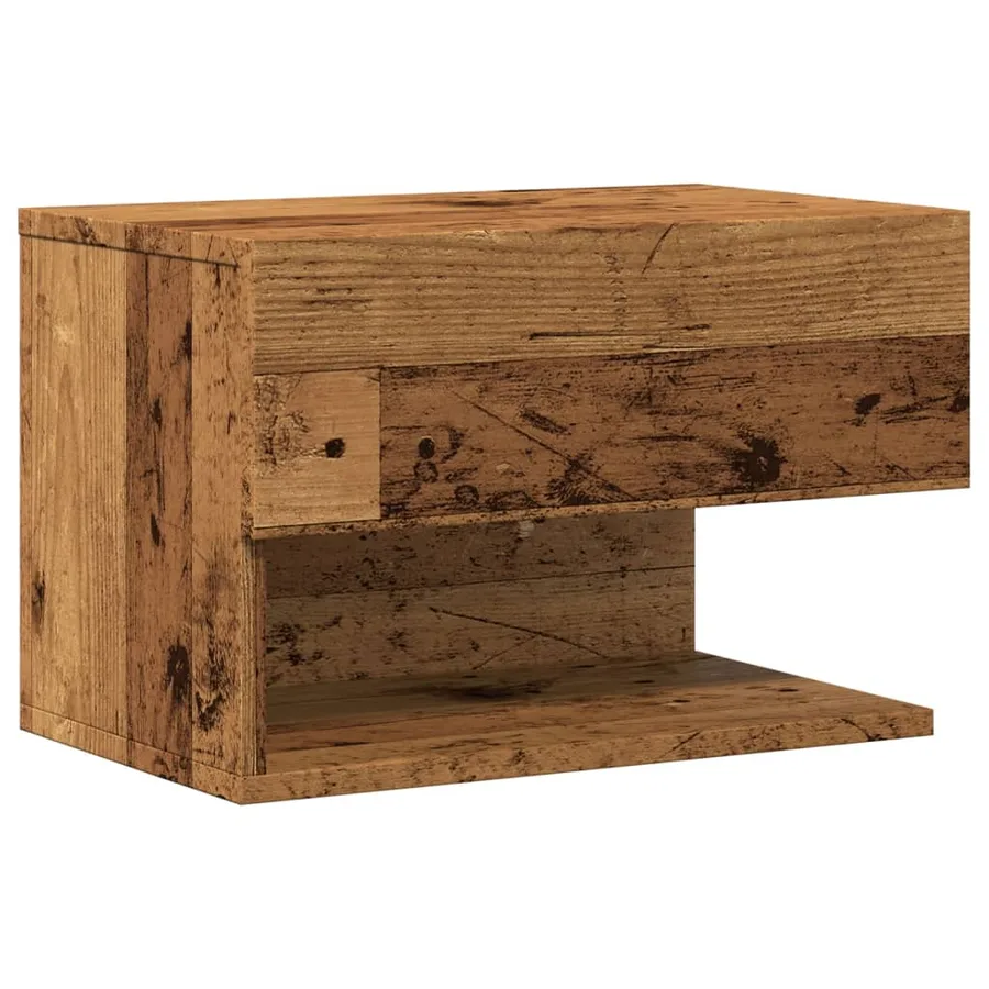 Table de chevet murale vieux bois - 2