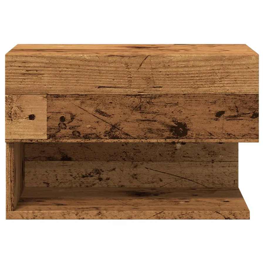 Table de chevet murale vieux bois - 4