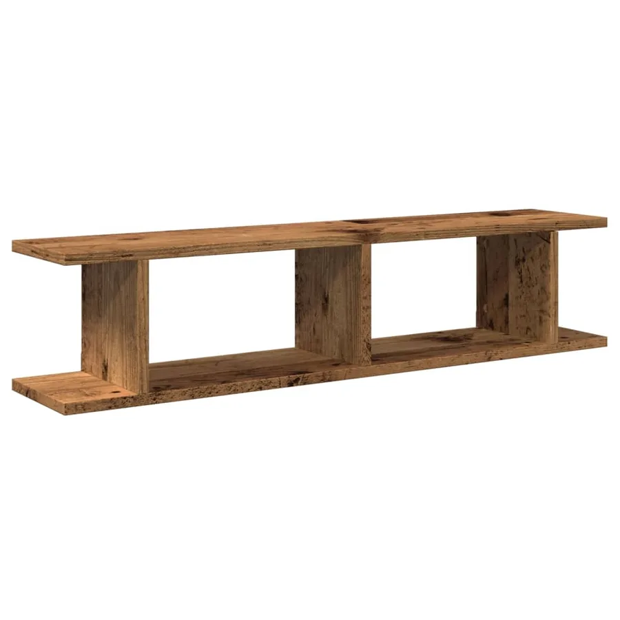 Étagères murales 2 pcs vieux bois 90x18x20 cm bois d'ingénierie - 4
