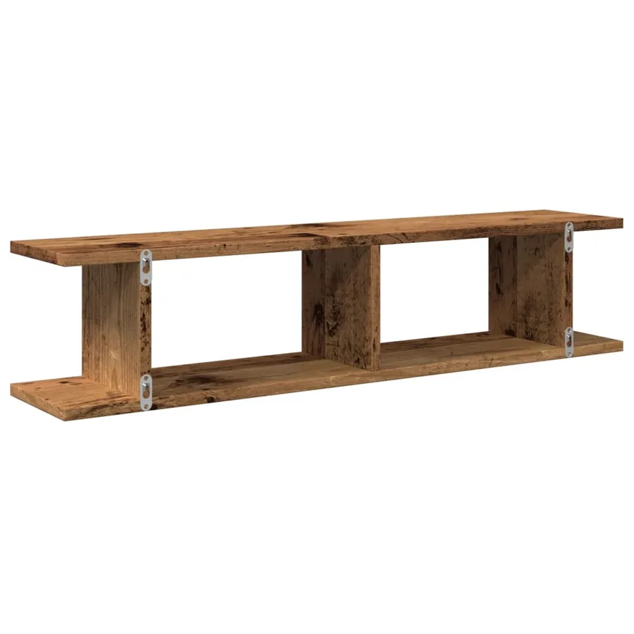 Étagères murales 2 pcs vieux bois 90x18x20 cm bois d'ingénierie - 7