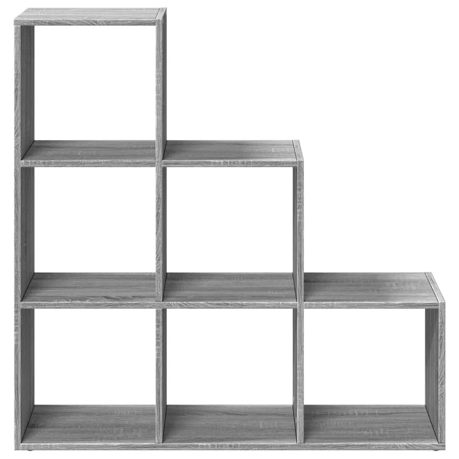 Étagère séparatrice de pièce à 3 niveaux sonoma gris 99x29x99cm - 5