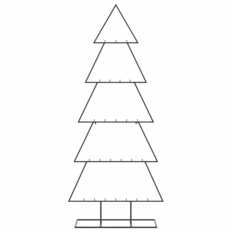 Arbre de Noël en métal pour décoration noir 150 cm - 3