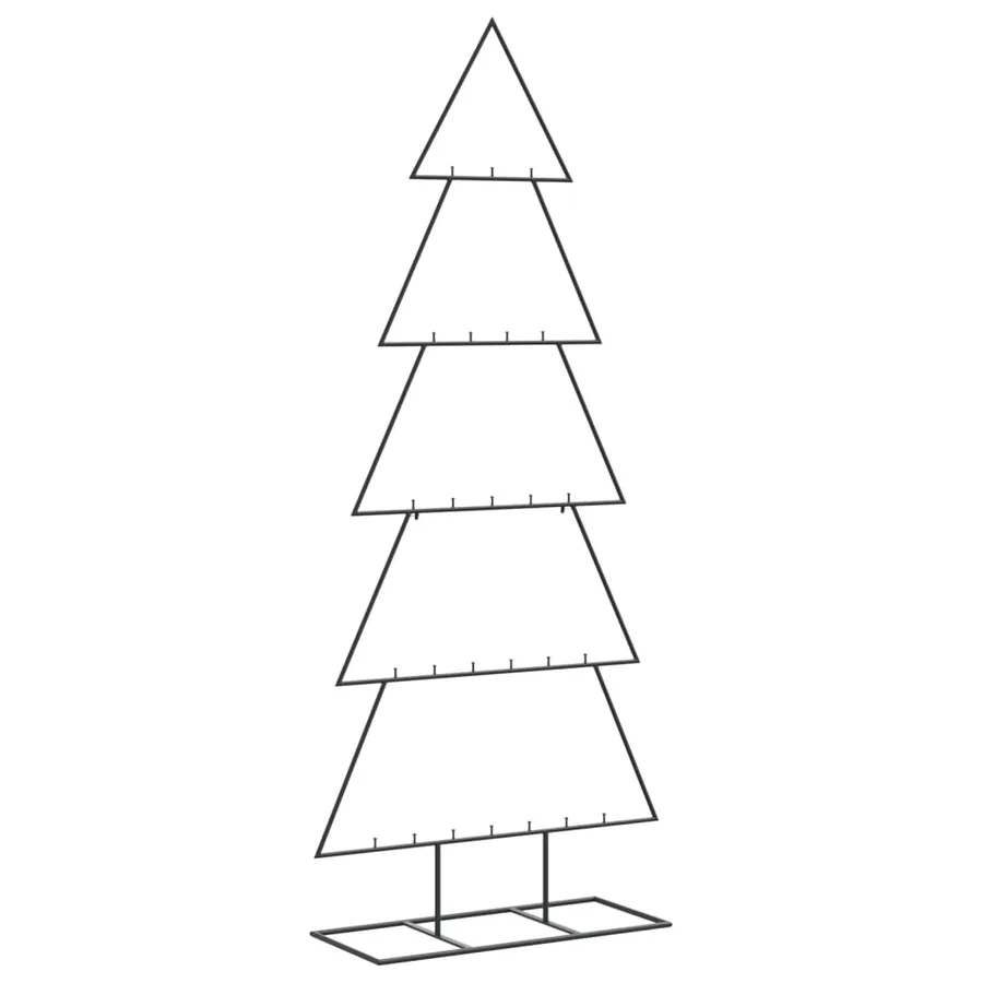 Arbre de Noël en métal pour décoration noir 150 cm - 5