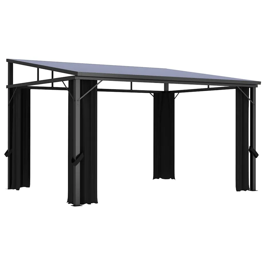 Belvédère avec rideau 405x294x244 cm Anthracite
