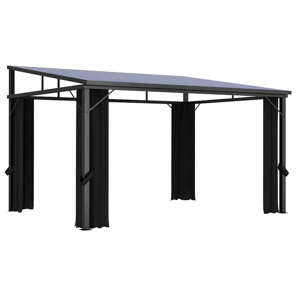 Belvédère avec rideau 405x294x244 cm Anthracite