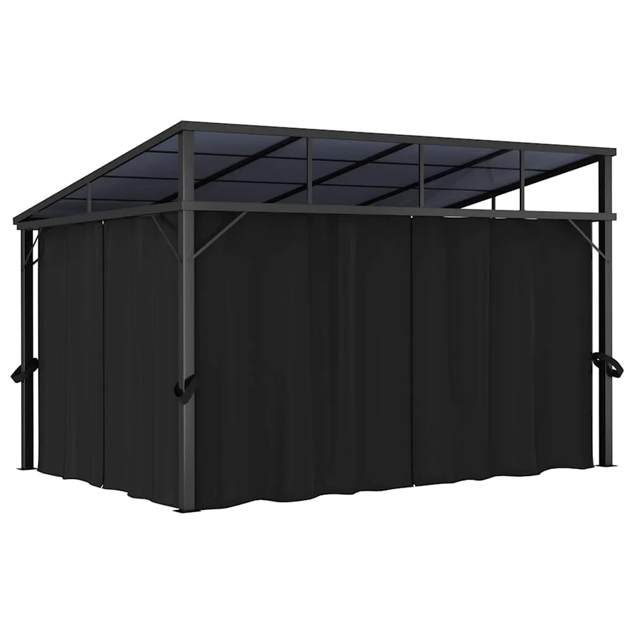 Belvédère avec rideau 405x294x244 cm Anthracite - 8