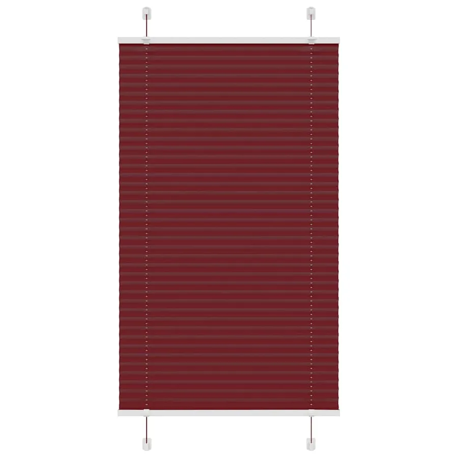 Store plissé rouge bordeaux 80x100 cm largeur du tissu 79,4 cm
