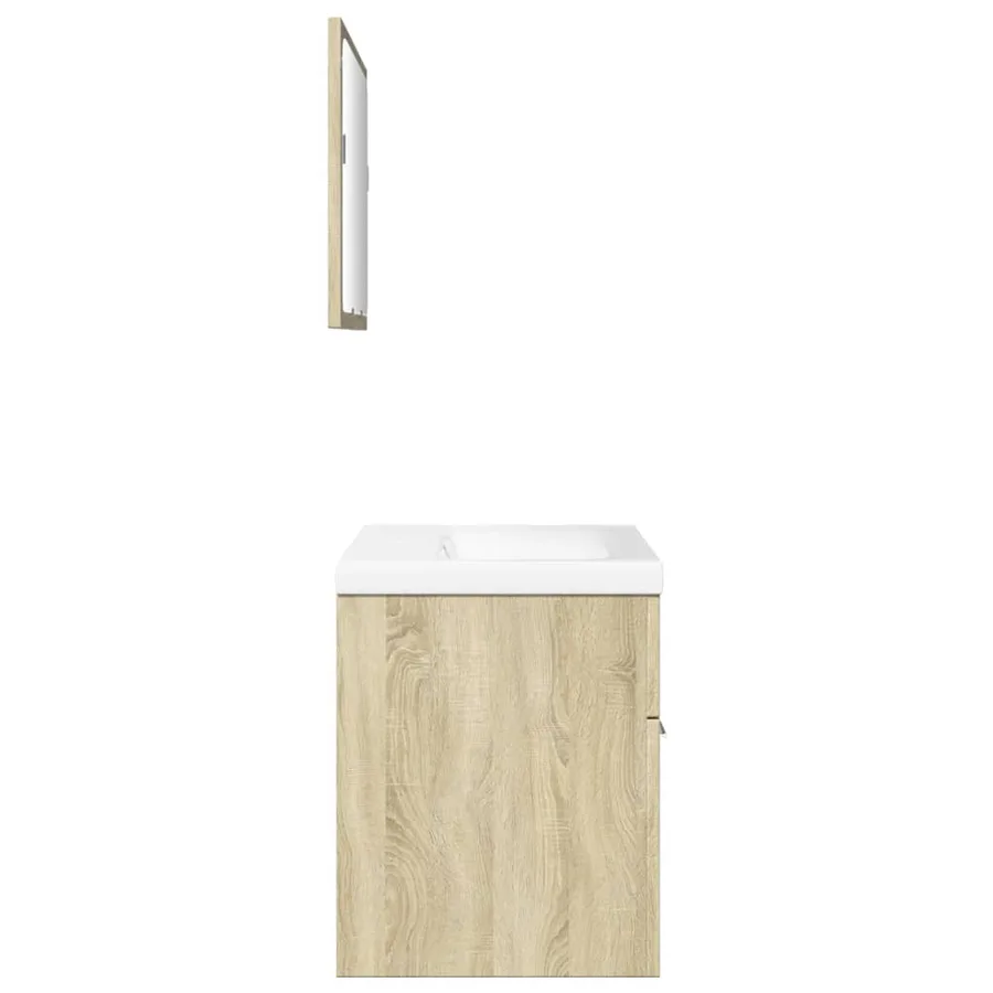 Ensemble de meubles de salle de bain 3 pcs chêne sonoma - 5