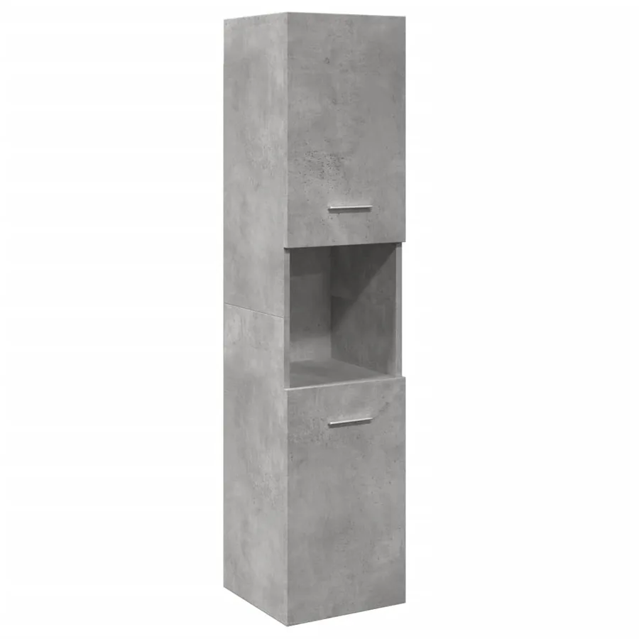 Ensemble de meubles de salle de bain 4 pcs gris béton - 6