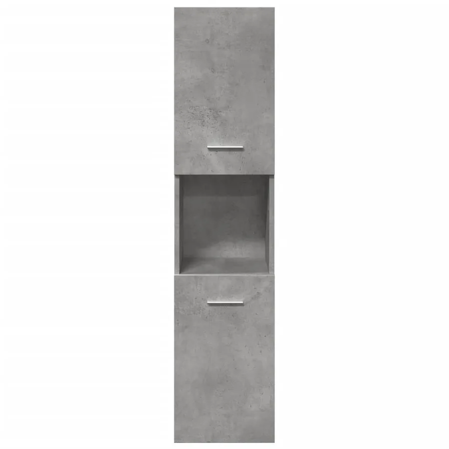 Ensemble de meubles de salle de bain 4 pcs gris béton - 7