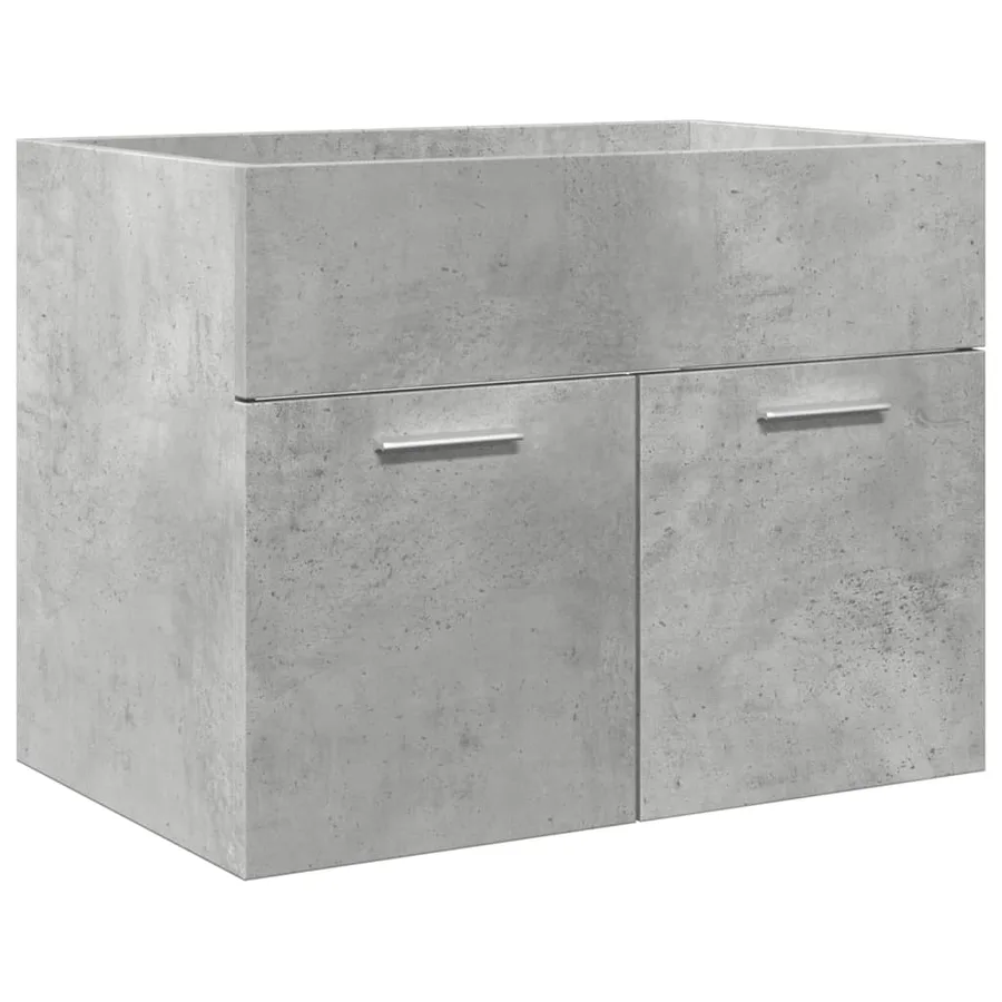 Ensemble de meubles de salle de bain 4 pcs gris béton - 8