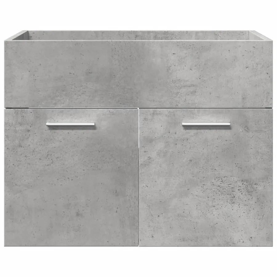 Ensemble de meubles de salle de bain 4 pcs gris béton - 9