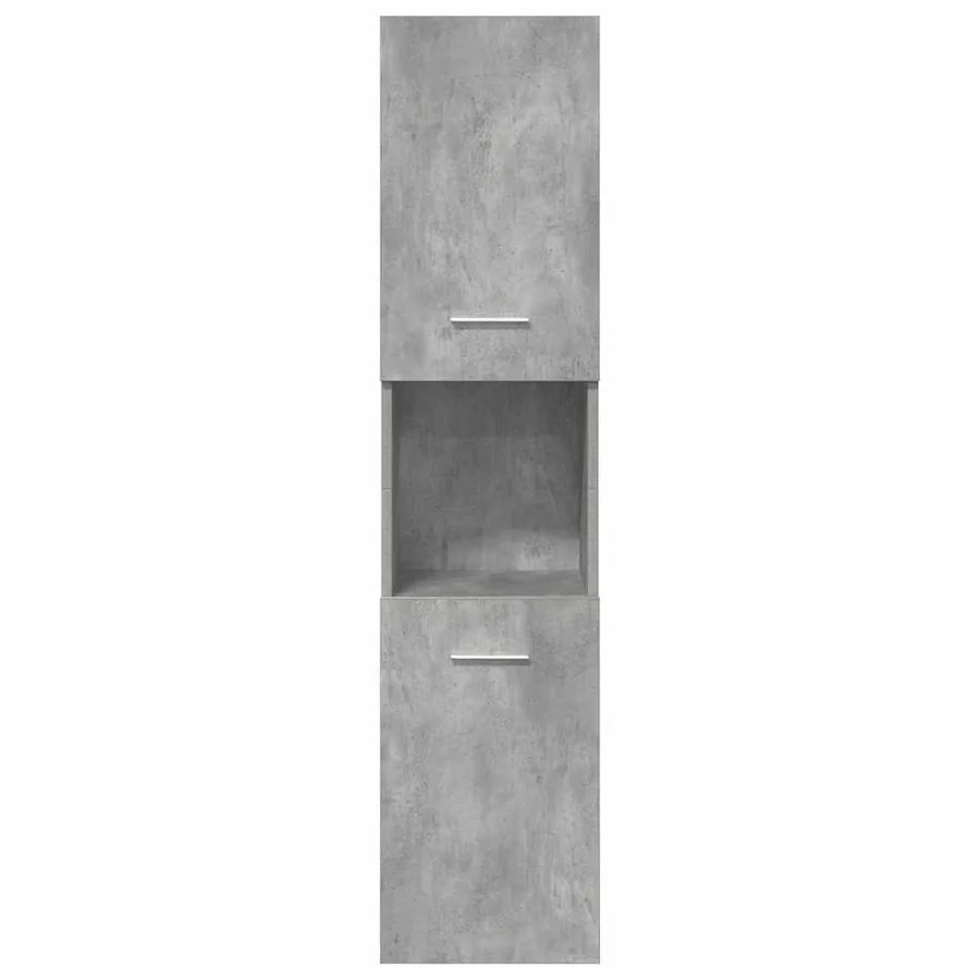Ensemble de meubles de salle de bain 5 pcs gris béton - 4