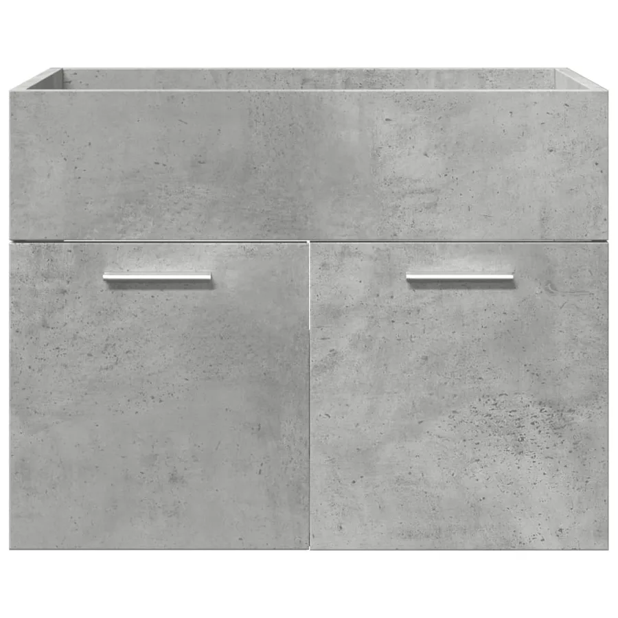 Ensemble de meubles de salle de bain 3 pcs gris béton - 9