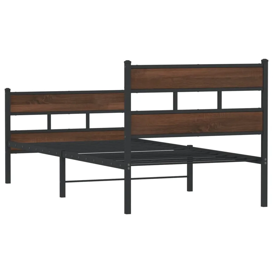 Cadre de lit sans matelas avec tête de lit pied de lit 75x190cm - 6