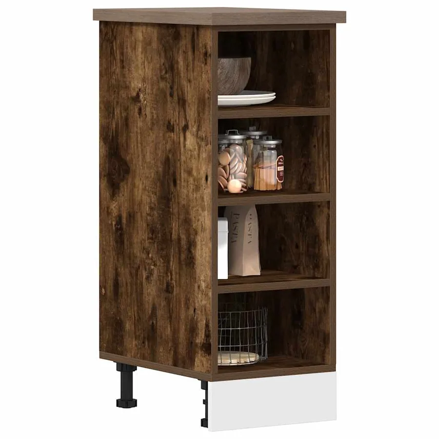 Meuble bas "Riga" Chêne fumé 30 x 44,5 x 81,5 cm Bois d'ingénierie