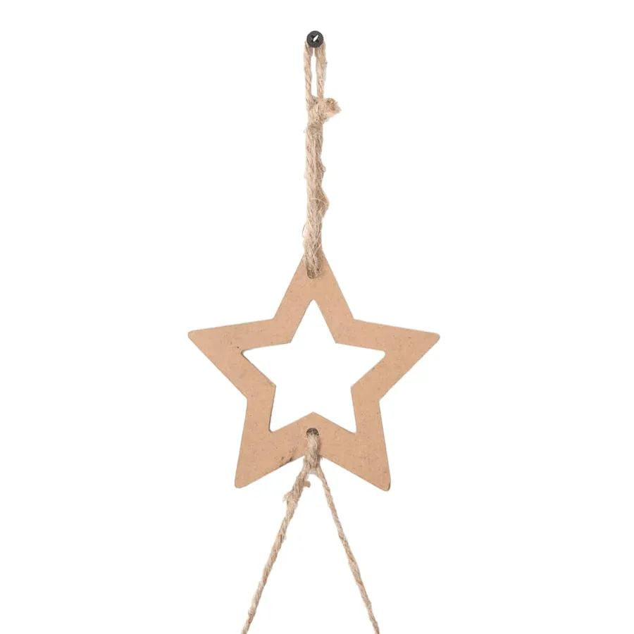 Sapin de Noël suspendu avec étoile supérieure 74 x 150 cm Branche naturelle - 6