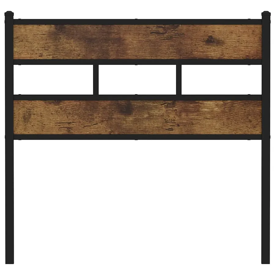 Tête de lit de remplacement chêne fumé 90 cm fer et bois d'ingénierie - 3
