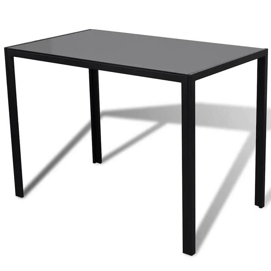 Ensemble de table pour salle à manger cinq pièces noir - 3