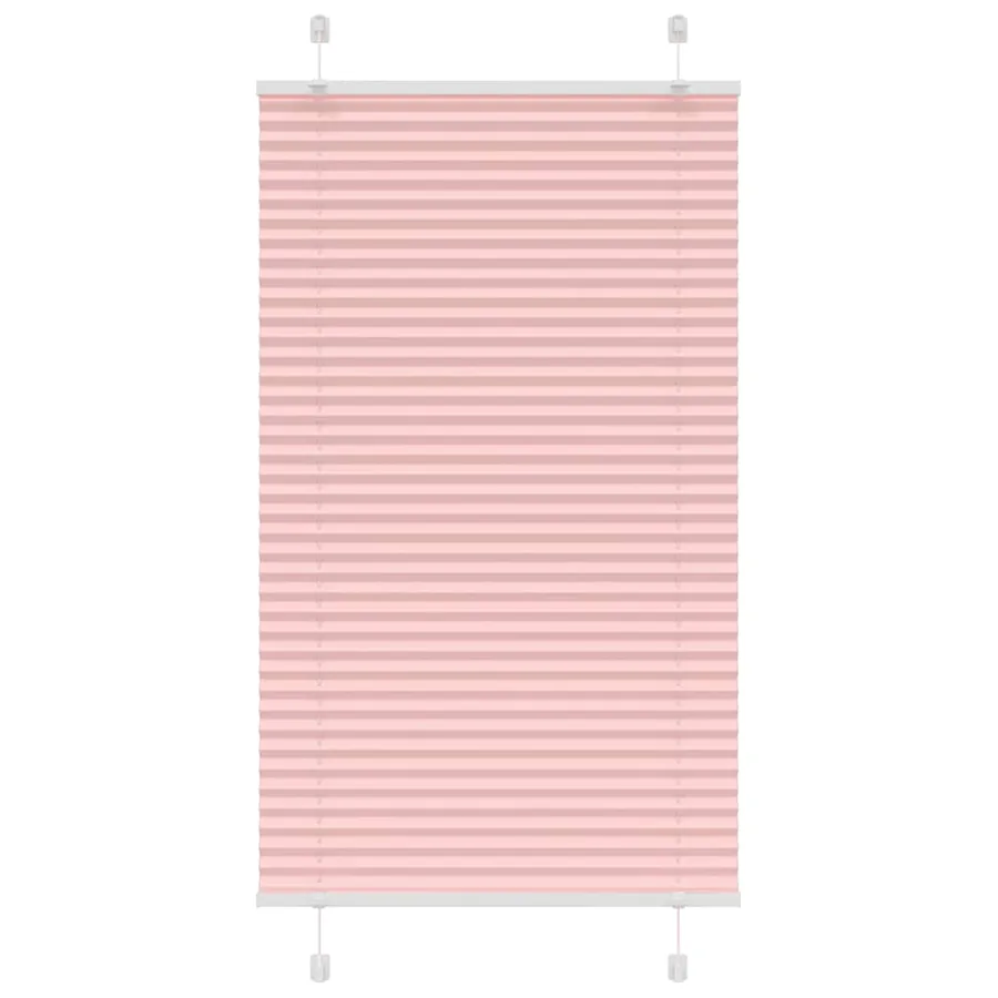 Store plissé rose 75x100 cm largeur du tissu 74,4 cm polyester
