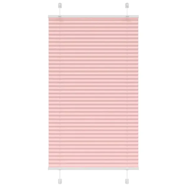 Store plissé rose 75x100 cm largeur du tissu 74,4 cm polyester