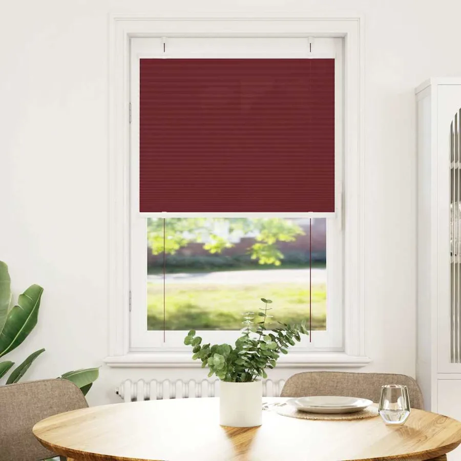 Store plissé rouge bordeaux 70x150 cm largeur du tissu 69,4 cm - 2