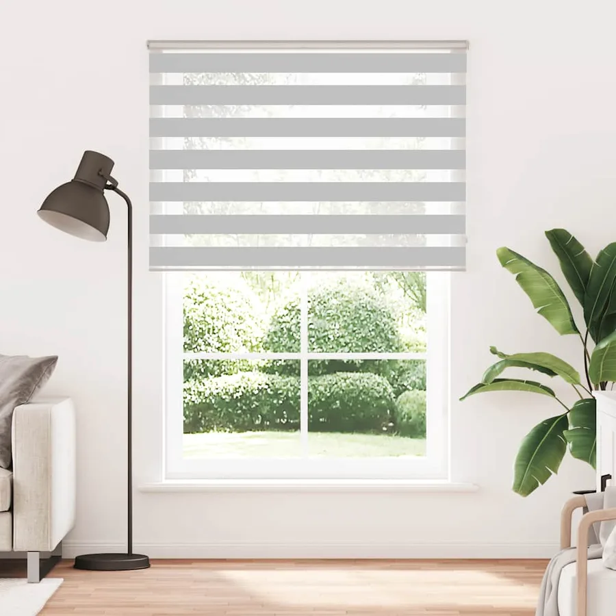 Store zèbre gris clair largeur du tissu 150,9 cm polyester - 2