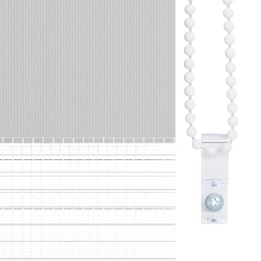 Store zèbre gris clair largeur du tissu 150,9 cm polyester - 9