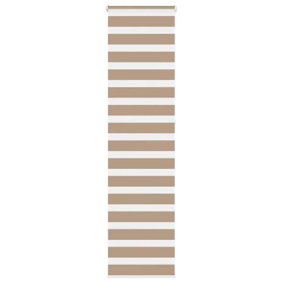 Store zèbre marron sable largeur du tissu 55,9 cm polyester