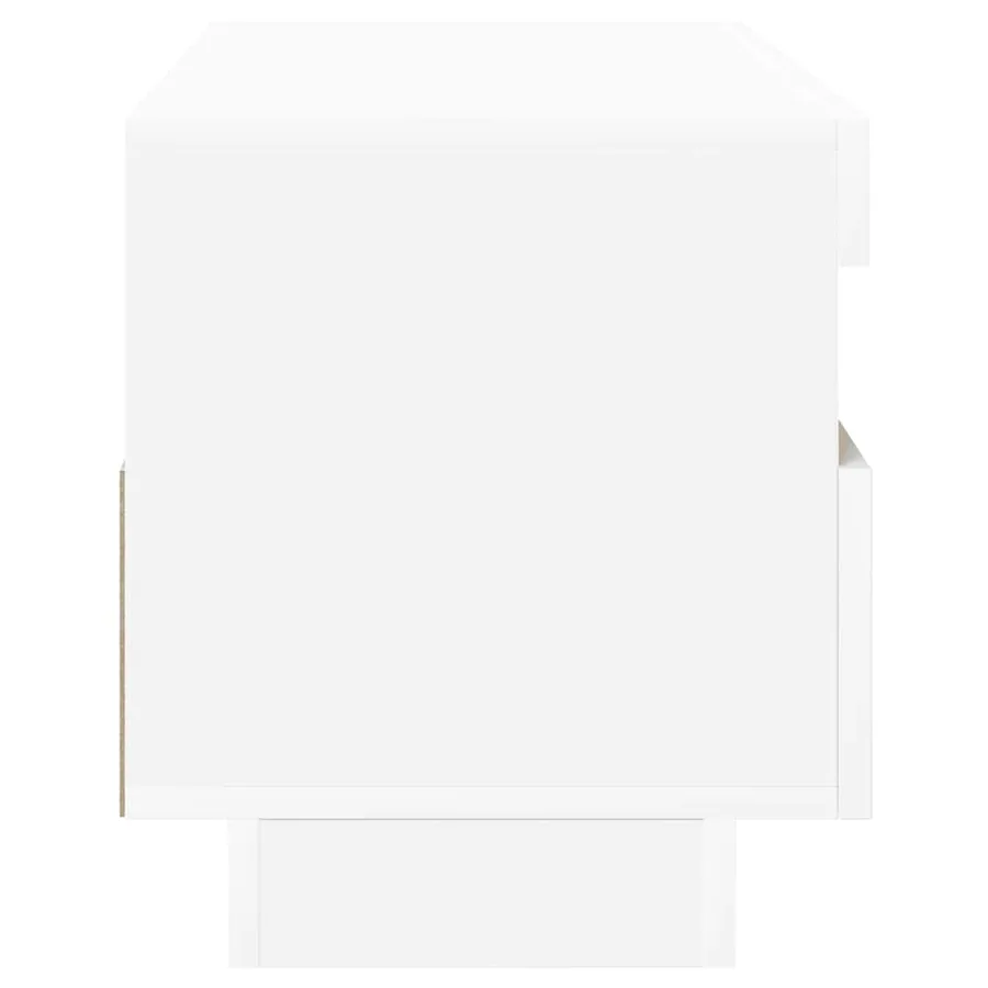 Meuble TV avec lumières LED Blanc 100x35x40 cm - 11